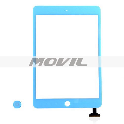 iPad Mini Digitizer Touch Screen with Home Button - Blue